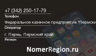 Кто звонил с 3422501779 - регион и оператор